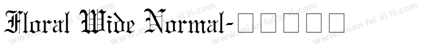 Floral Wide Normal字体转换